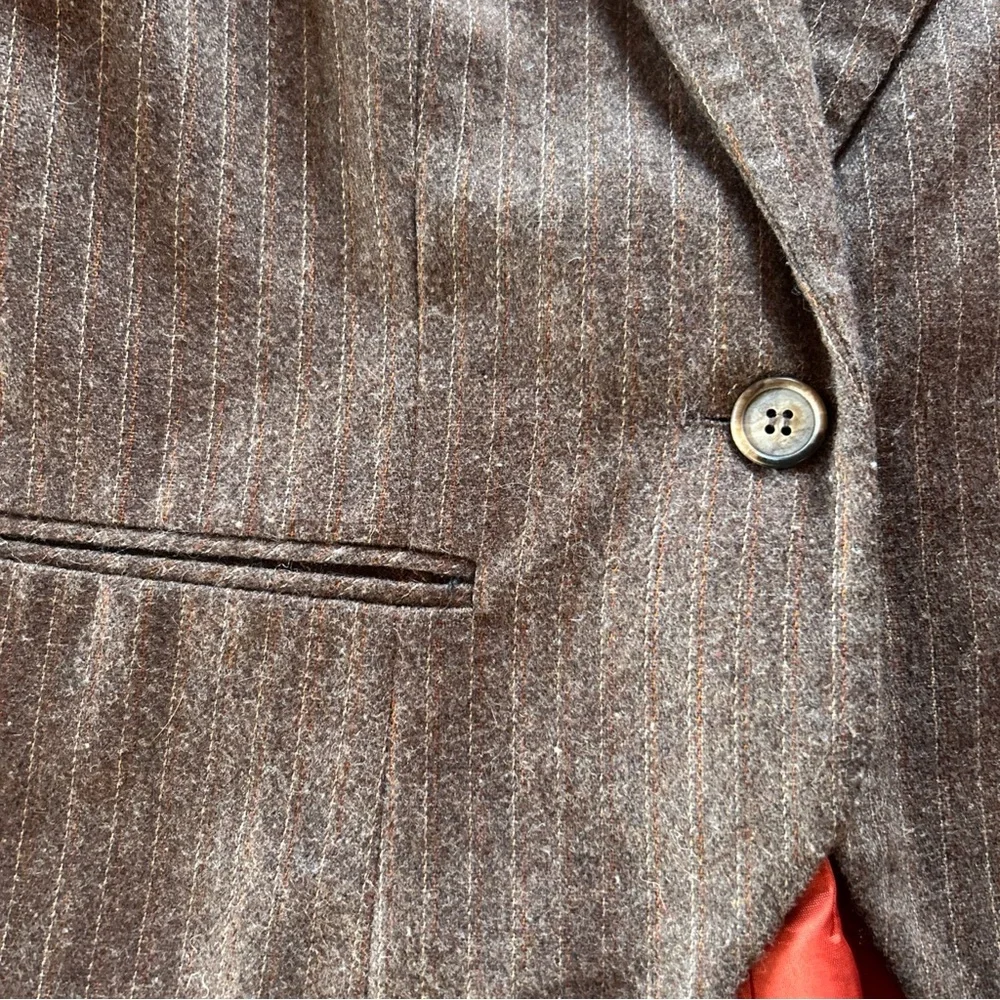 Vintage Brown Pinstripe Blazer Lined